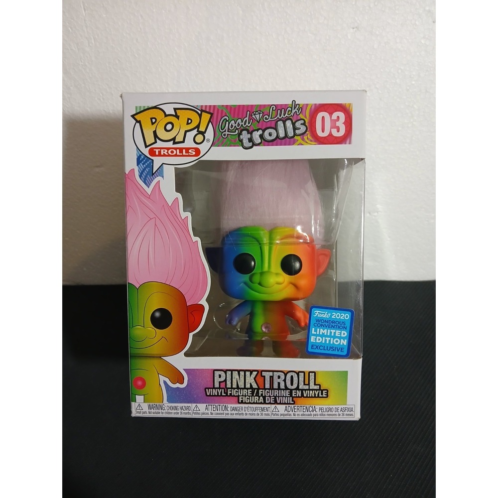 Funko POP! Good Luck Trolls PINK TROLL#03 Limited Edition WONDERCON Box Damage